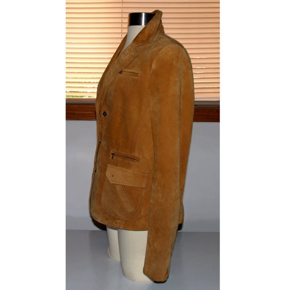Vintage Danier Tan Brown Suede Leather Jacket, XS / XP - Picture 3 of 16